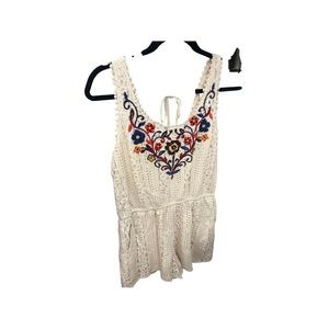 Boho Xhilaration Romper with Embroidery!